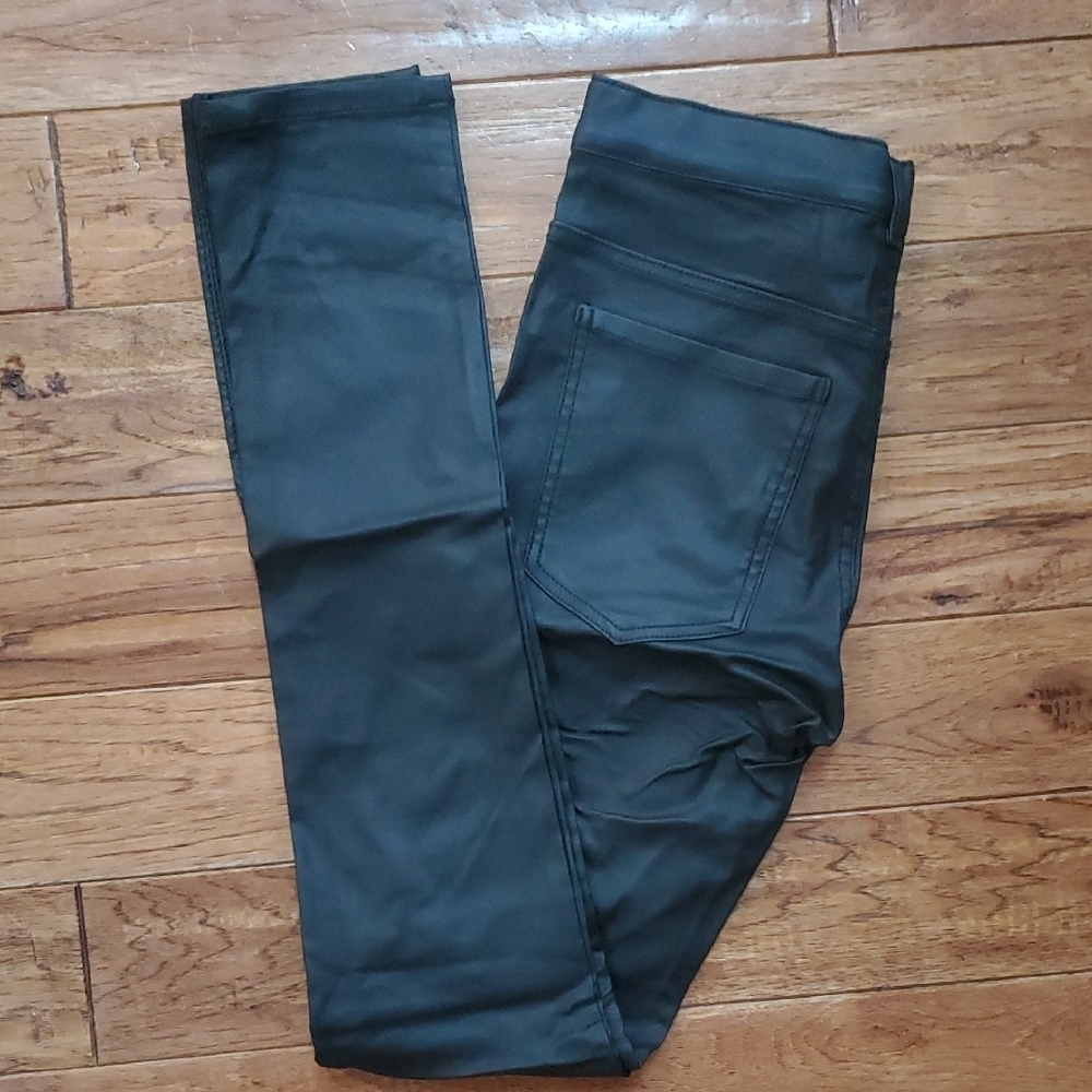 Dr. Denim Plenty Black Metal Vegan Leather Pants